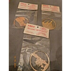 Lot New Old Stock Vintage Smucker's Christmas ornaments